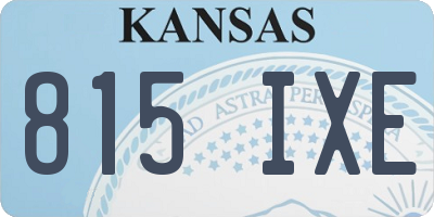 KS license plate 815IXE
