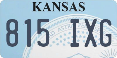 KS license plate 815IXG