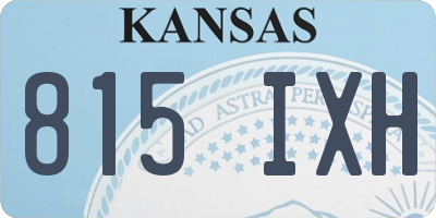 KS license plate 815IXH