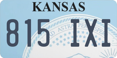 KS license plate 815IXI