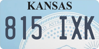 KS license plate 815IXK