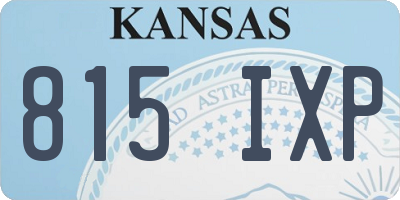 KS license plate 815IXP