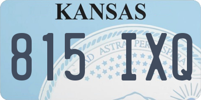 KS license plate 815IXQ