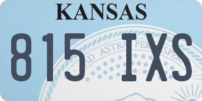 KS license plate 815IXS