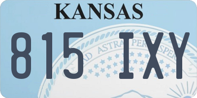KS license plate 815IXY