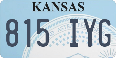 KS license plate 815IYG