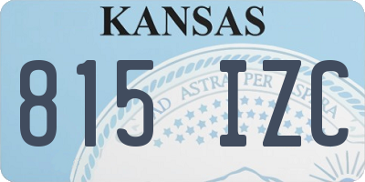 KS license plate 815IZC
