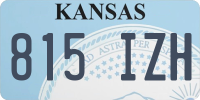 KS license plate 815IZH