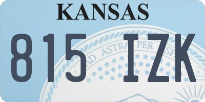 KS license plate 815IZK