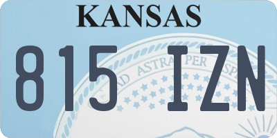 KS license plate 815IZN