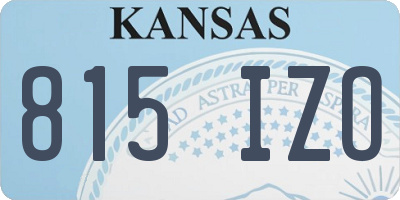 KS license plate 815IZO