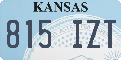 KS license plate 815IZT