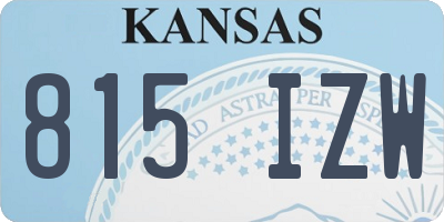 KS license plate 815IZW