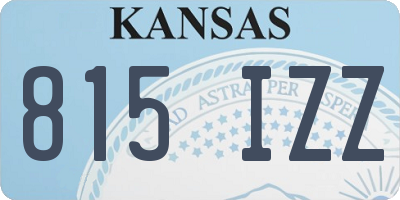 KS license plate 815IZZ