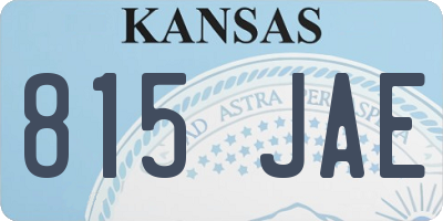 KS license plate 815JAE