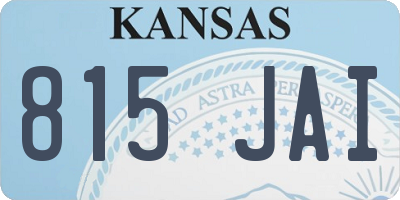KS license plate 815JAI
