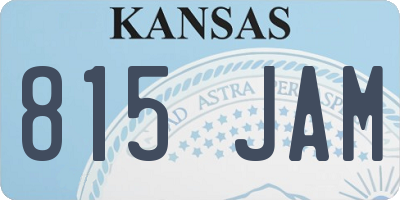 KS license plate 815JAM