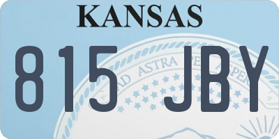 KS license plate 815JBY