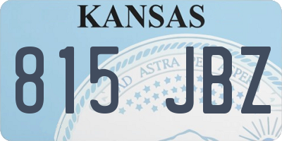 KS license plate 815JBZ