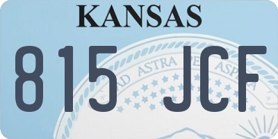 KS license plate 815JCF