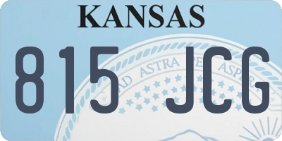 KS license plate 815JCG