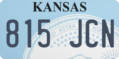 KS license plate 815JCN