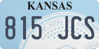 KS license plate 815JCS
