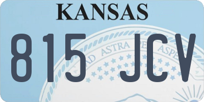KS license plate 815JCV
