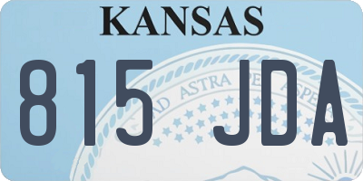 KS license plate 815JDA