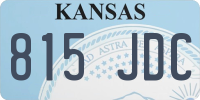 KS license plate 815JDC