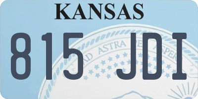KS license plate 815JDI