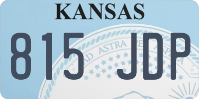 KS license plate 815JDP