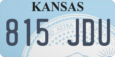KS license plate 815JDU