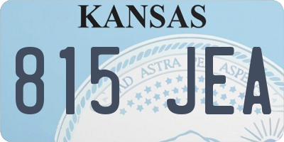 KS license plate 815JEA