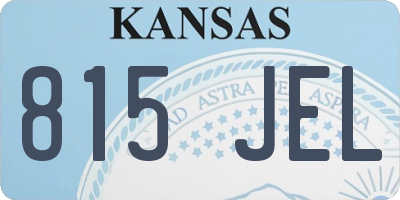 KS license plate 815JEL