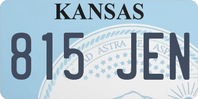 KS license plate 815JEN