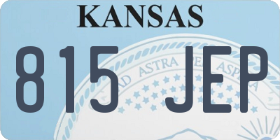 KS license plate 815JEP