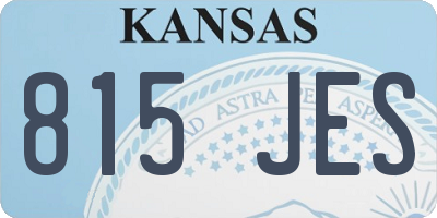 KS license plate 815JES