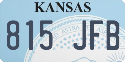 KS license plate 815JFB