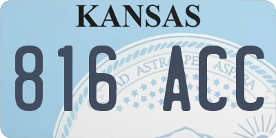 KS license plate 816ACC