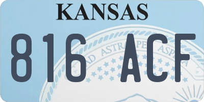 KS license plate 816ACF