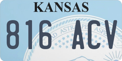 KS license plate 816ACV