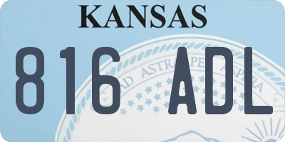 KS license plate 816ADL
