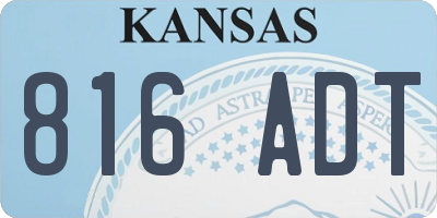 KS license plate 816ADT