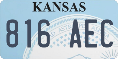 KS license plate 816AEC