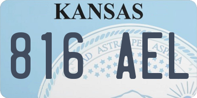 KS license plate 816AEL