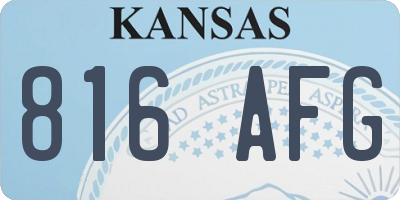 KS license plate 816AFG