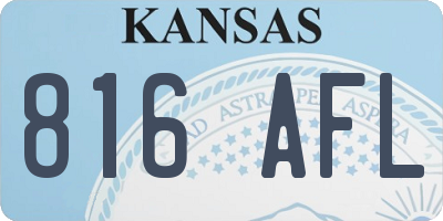KS license plate 816AFL