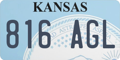 KS license plate 816AGL