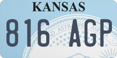 KS license plate 816AGP